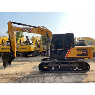 Excavadora SANY SY135C de 13 toneladas, excavadora media usada de fabricación china original a la venta