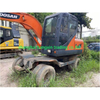 Excavadora de ruedas DOOSAN DX60W Mini excavadora de ruedas usada original de 6 toneladas de Corea a la venta