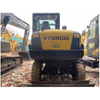 Excavadora de ruedas Hyundai DW60 de 6 toneladas, MINI excavadora de ruedas usada hecha en Corea original a la venta