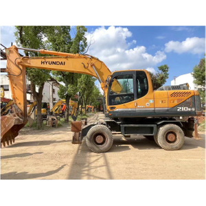 Excavadora de ruedas Hyundai RW210-9r de 20 toneladas, excavadora de orugas de ruedas pesada usada original de Corea para la venta