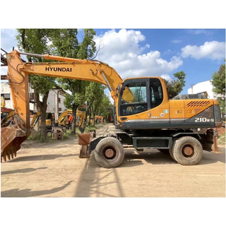 Excavadora de ruedas Hyundai RW210-9r de 20 toneladas, excavadora de orugas de ruedas pesada usada original de Corea para la venta